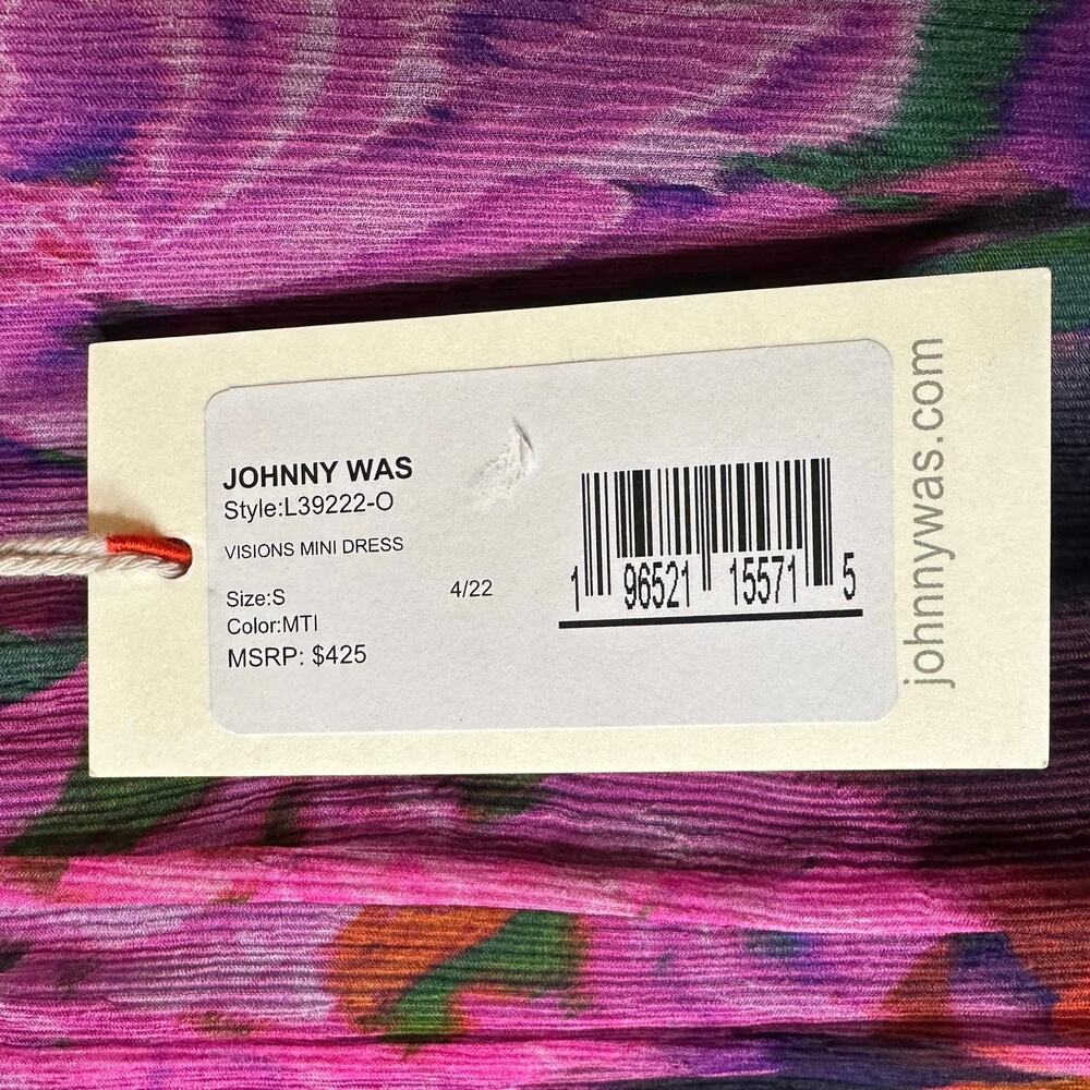 Johnny Was Visions Mini Dress Floral Silk NEW - Picture 10 of 11